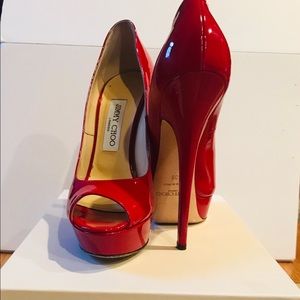 Jimmy Choo red stilettos Worn ONCE!♥️♥️